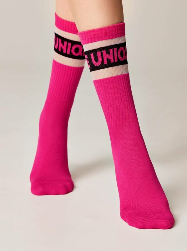 Удлиненные CONTE ACTIVE Удлиненные носки с полосками из прозрачной сетки