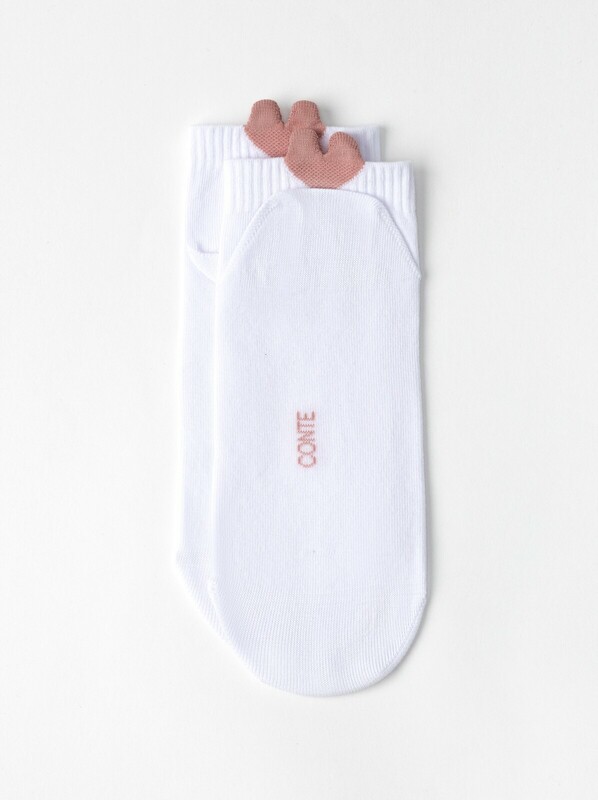 Короткие CONTE ACTIVE Короткие хлопковые носки с пикотом-«сердечком»