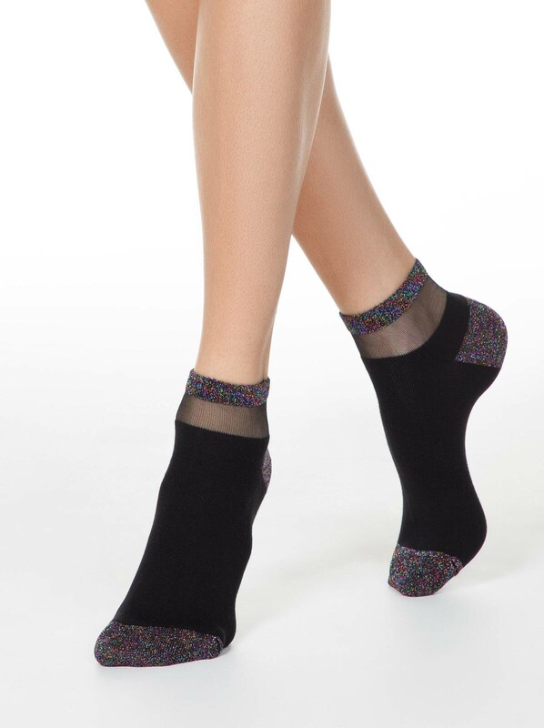 Носки женские CONTE Короткие носки ACTIVE с люрексом