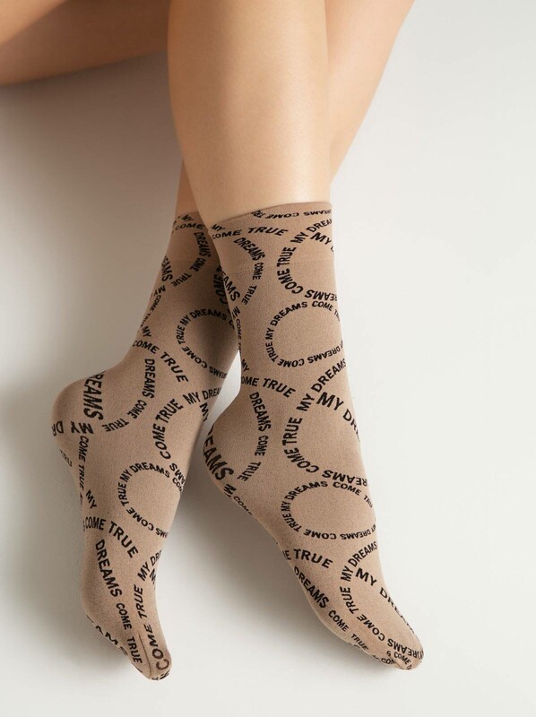 Полиамидные CONTE FANTASY Плотные носки с вывязанным рисунком «My dreams»