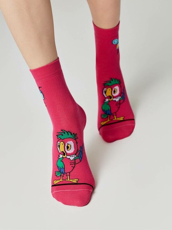 Классические БРЕСТСКИЕ НОСКИ ЖЕНСКИЕ 1161 СМФ "Попугай Кеша"