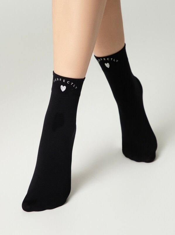 Полиамидные CONTE FANTASY Матовые носки с сияющей термоаппликацией Perfectly