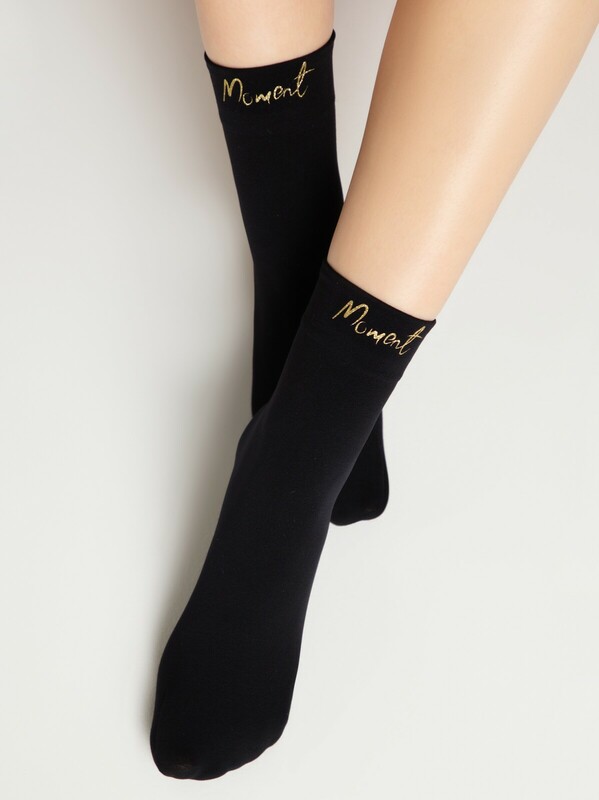 Полиамидные CONTE FANTASY Матовые носки с сияющей термоаппликацией Moment