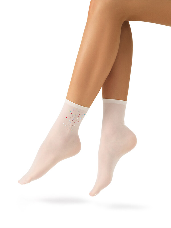 Носки синтетические Носки синтетические calz. GLAM носки (эффект тюля с принтом стразы)