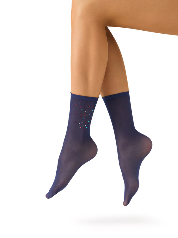 Носки синтетические Носки синтетические calz. GLAM носки (эффект тюля с принтом стразы)