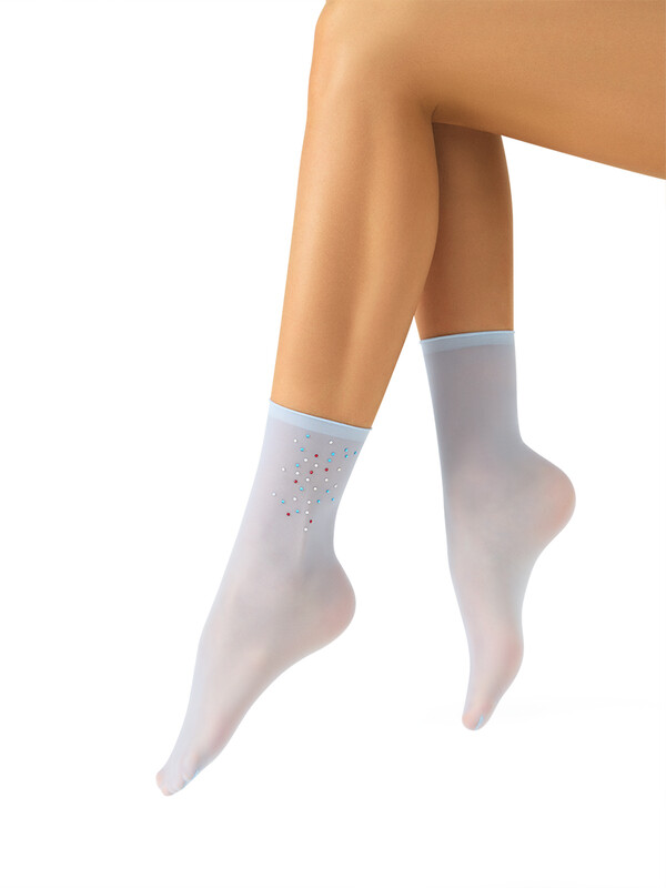 Носки синтетические Носки синтетические calz. GLAM носки (эффект тюля с принтом стразы)