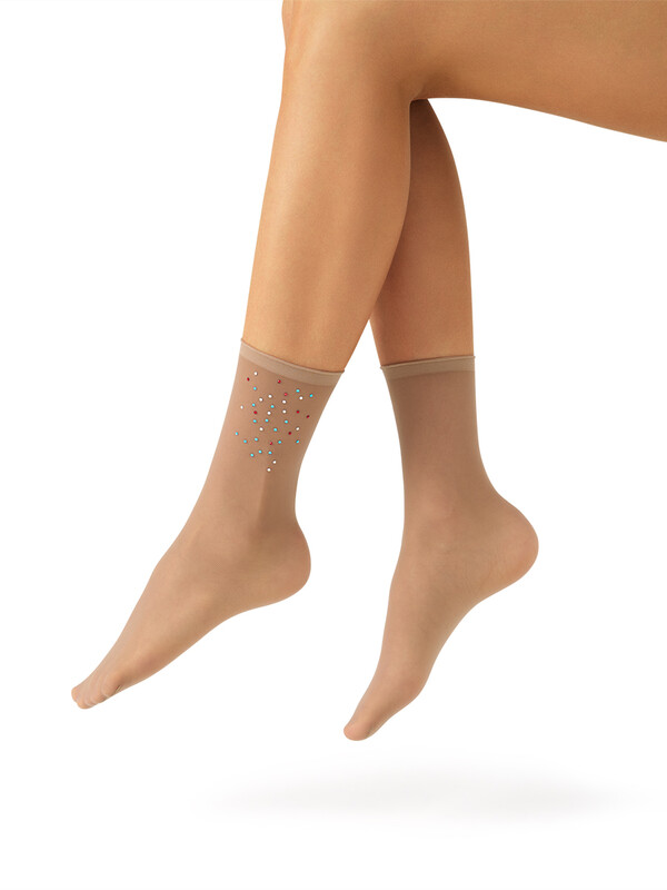 Носки синтетические Носки синтетические calz. GLAM носки (эффект тюля с принтом стразы)