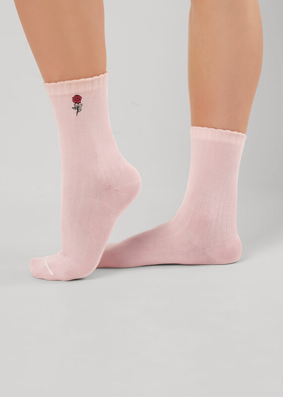 Носки жен. 8 марта хл+эл