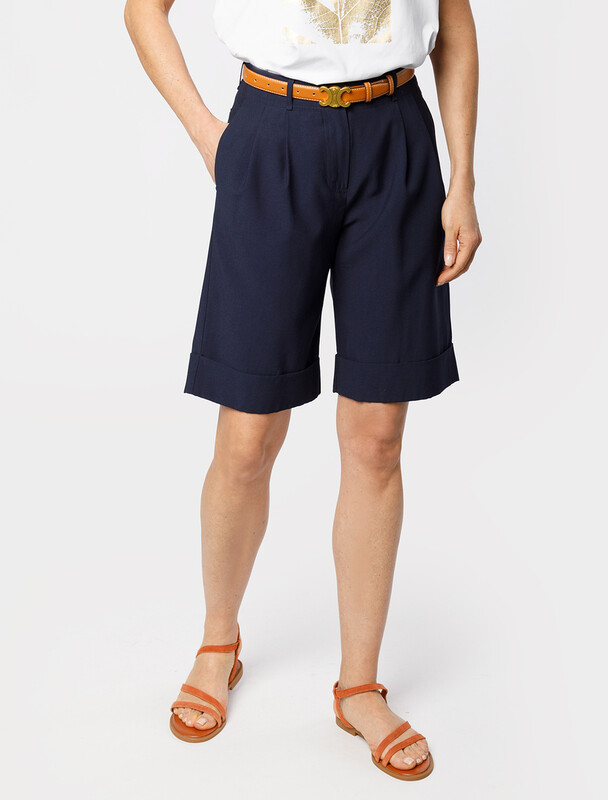 Шорты-бермуды из плотного лиоцелла