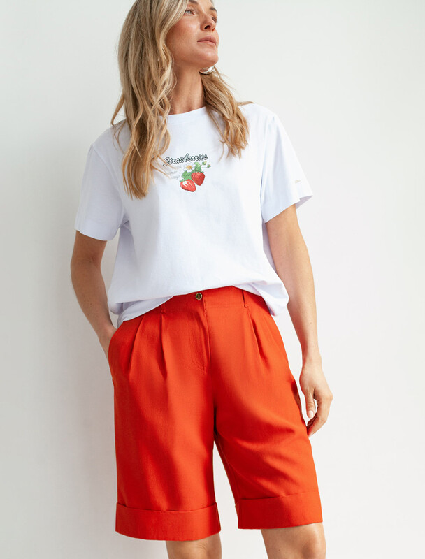 Шорты-бермуды из плотного лиоцелла