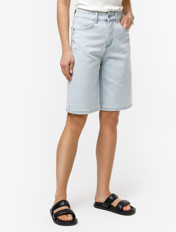 Шорты-бермуды из эластичного денима