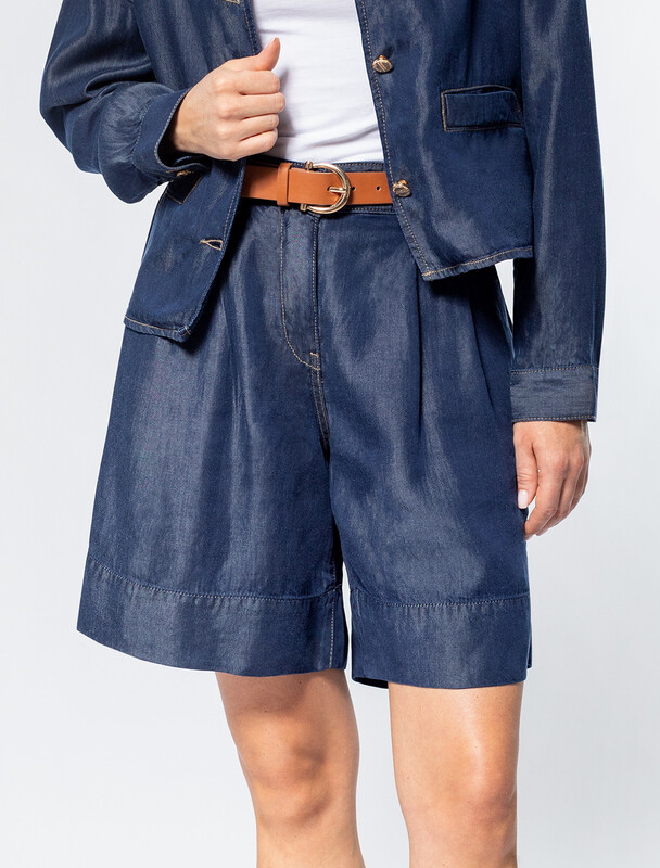 Шорты "бермуды" из струящегося лиоцелла