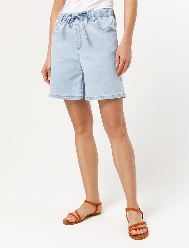 Шорты из эластичного денима