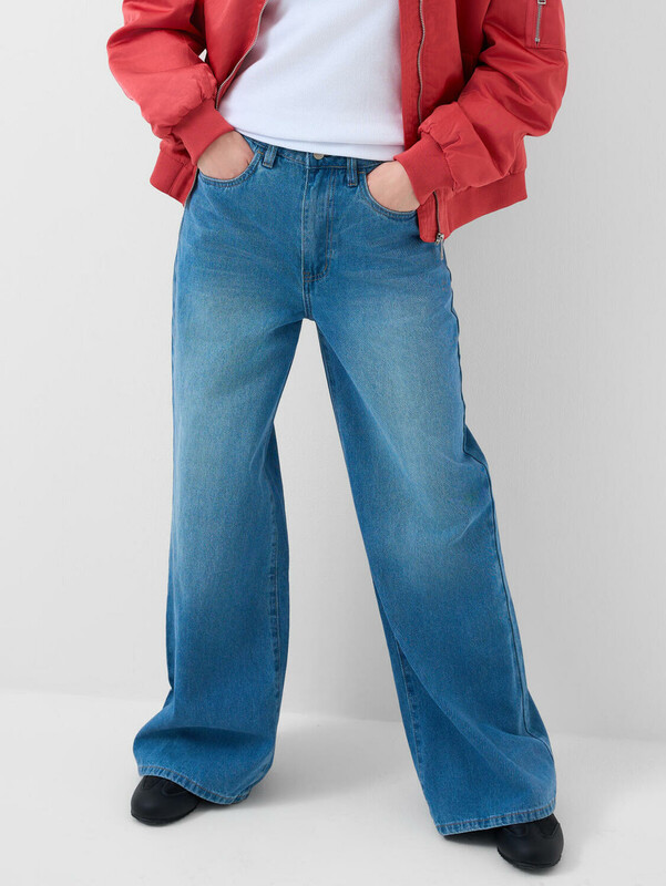 Брюки текстильные джинсовые для женщин