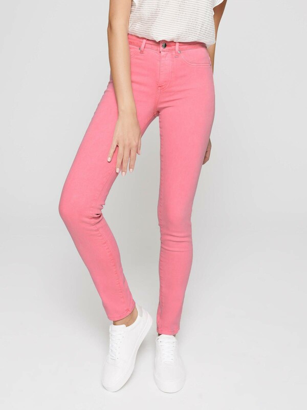 Джинсы CONTE Цветные джинсы skinny с высокой посадкой и эффектом варки CON-236 Lycra