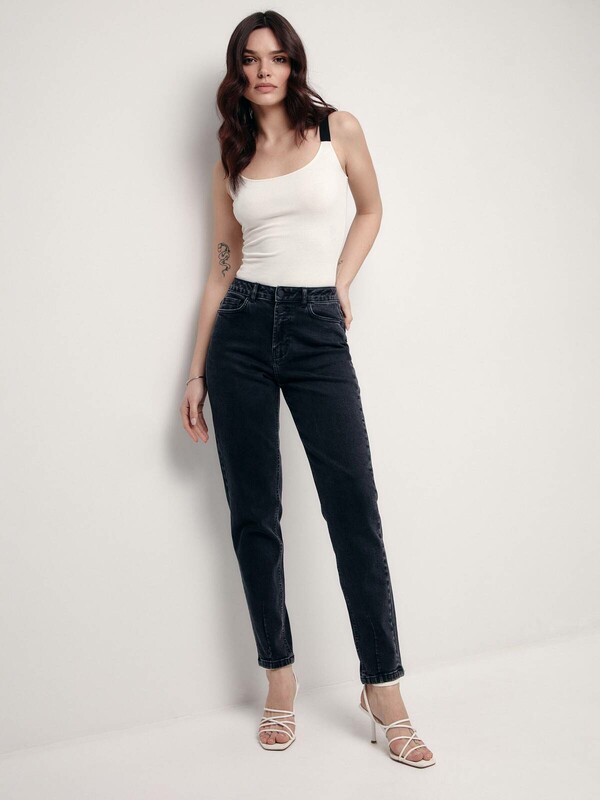 Джинсы женские CONTE Джинсы mom fit с вытачками по низу CON-449