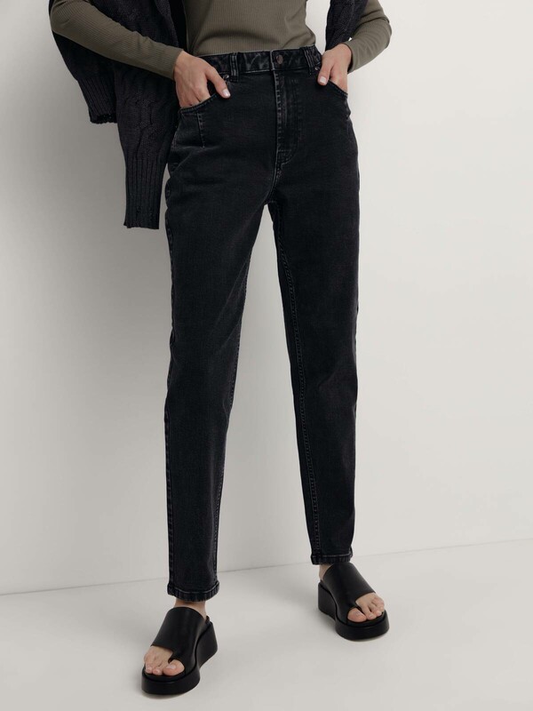 Брюки джинсовые женские CONTE CON-515 Джинсы mom с вытачками по карманам