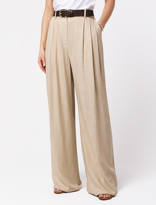 Свободные брюки изо льна с вискозой