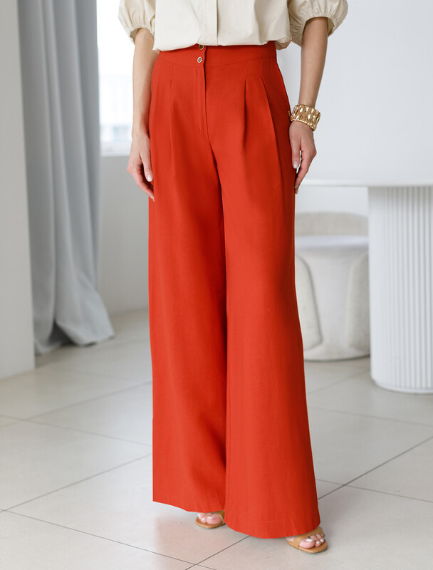 Брюки-палаццо из плотного лиоцелла