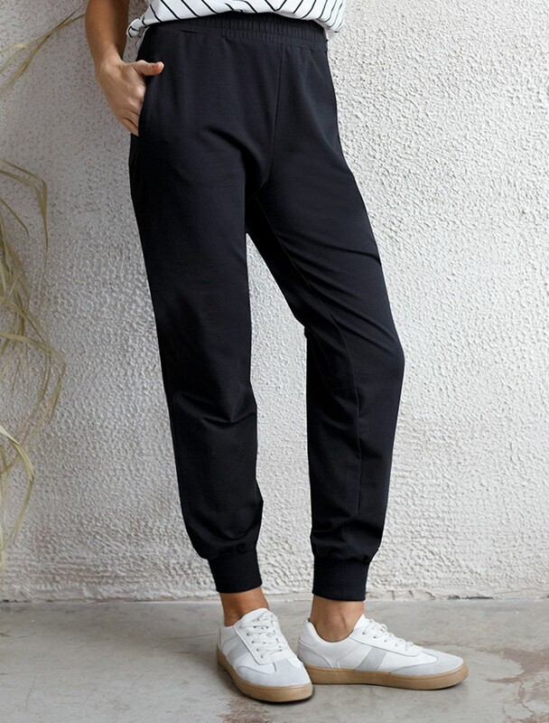 Брюки из тонкого футера с эластаном