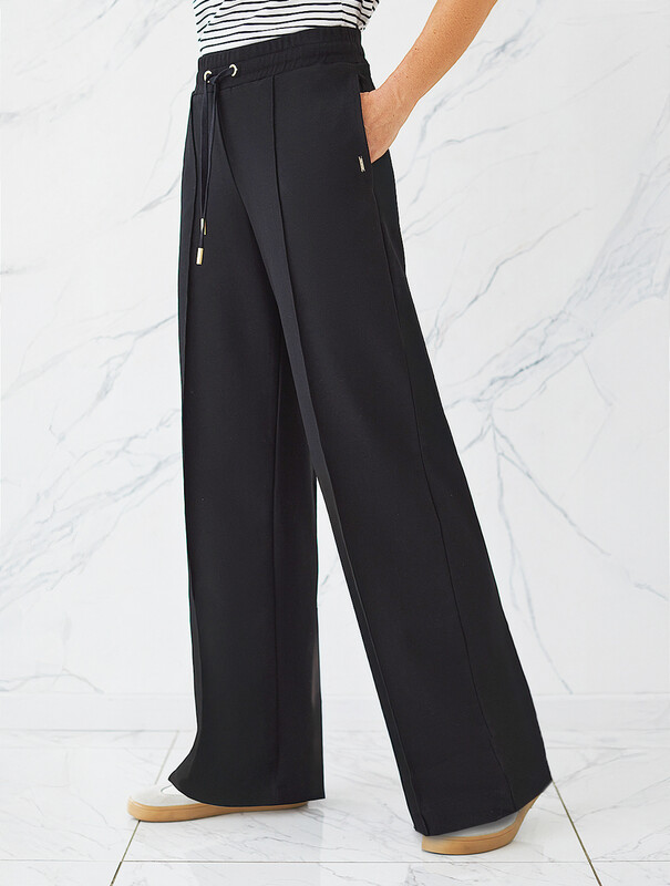 Прямые брюки из тонкого премиального футера с эластаном