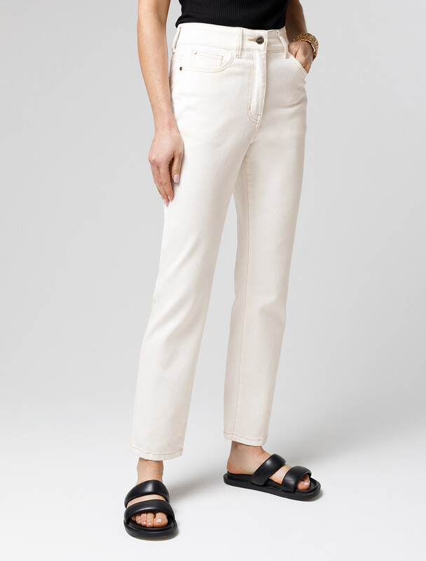 Прямые джинсы из эластичного денима