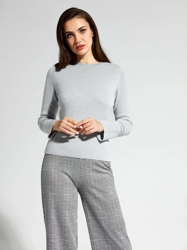 Джемперы CONTE LDK 059 Вязаный джемпер с расклешенными рукавами