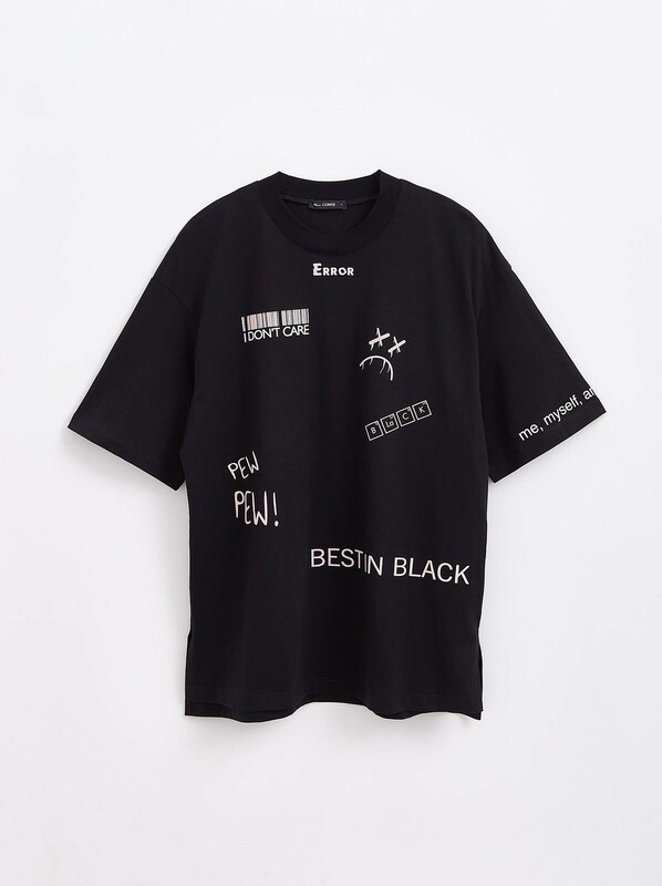 Джемпер женский CONTE Oversize-футболка с разрезами по бокам «Error» LD 1678