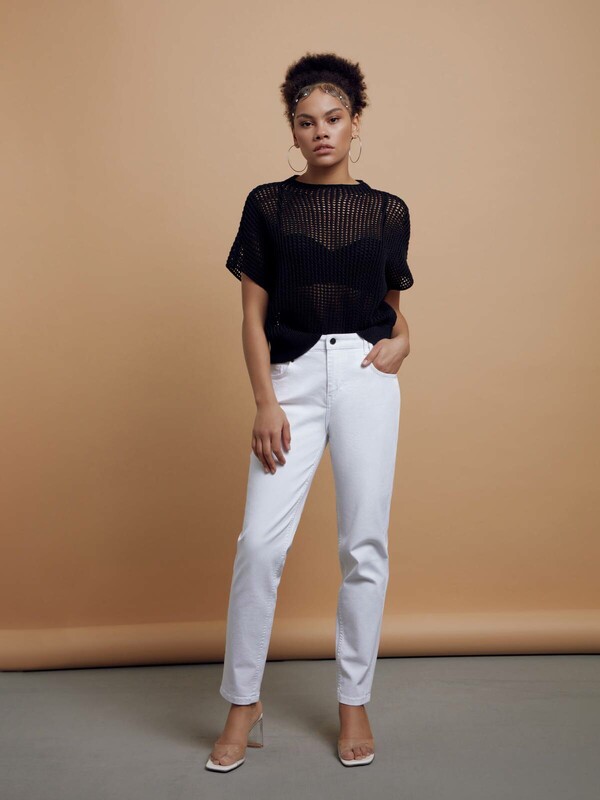 Джемпер женский CONTE Джемпер в крупную сетку с короткими рукавами LDK 187