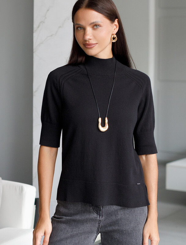 Джемпер тонкой вязки из хлопка с кашемиром