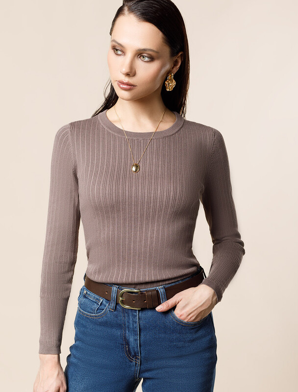 Джемпер тонкой вязки из вискозы с нейлоном