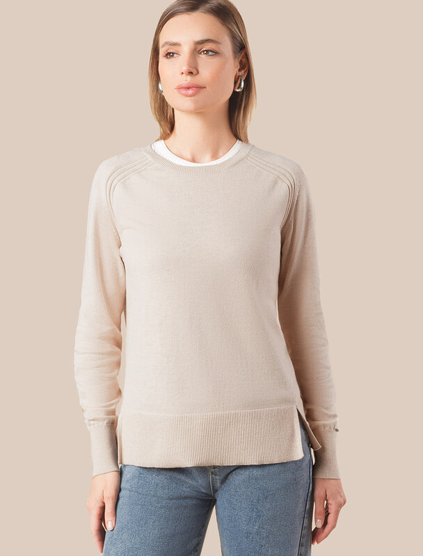 Джемпер тонкой вязки из хлопка с кашемиром