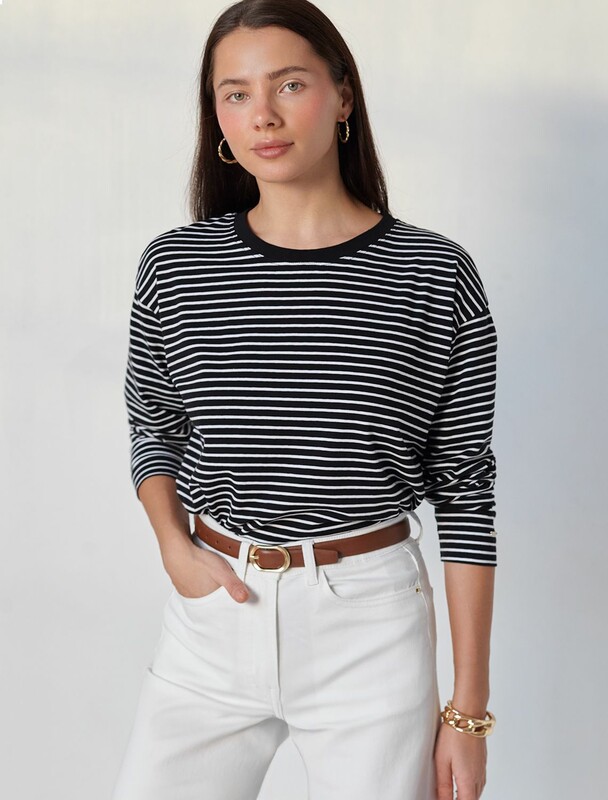 Лонгслив с принтом из премиального хлопка с эластаном