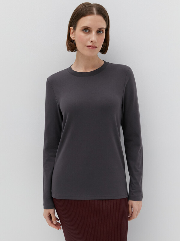 Лонгслив Лонгслив OmT_D1631 Лонгслив жен. прямого кроя, CO+EL