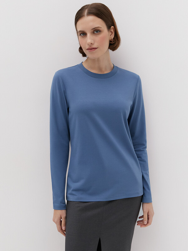 Лонгслив Лонгслив OmT_D1631 Лонгслив жен. прямого кроя, CO+EL