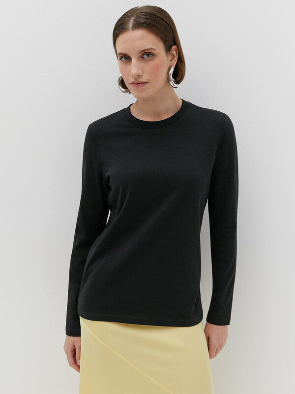 Лонгслив Лонгслив OmT_D1631 Лонгслив жен. прямого кроя, CO+EL