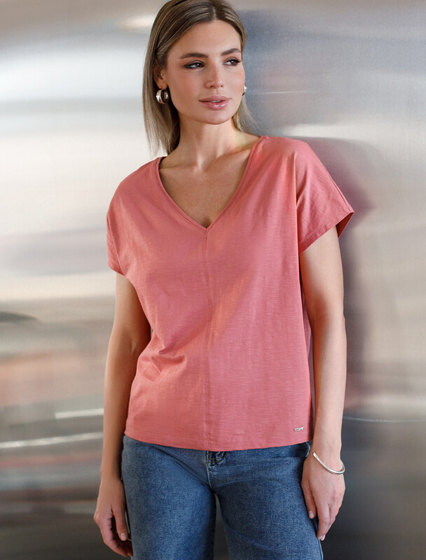 Футболка из фактурного полотна из 100% хлопка