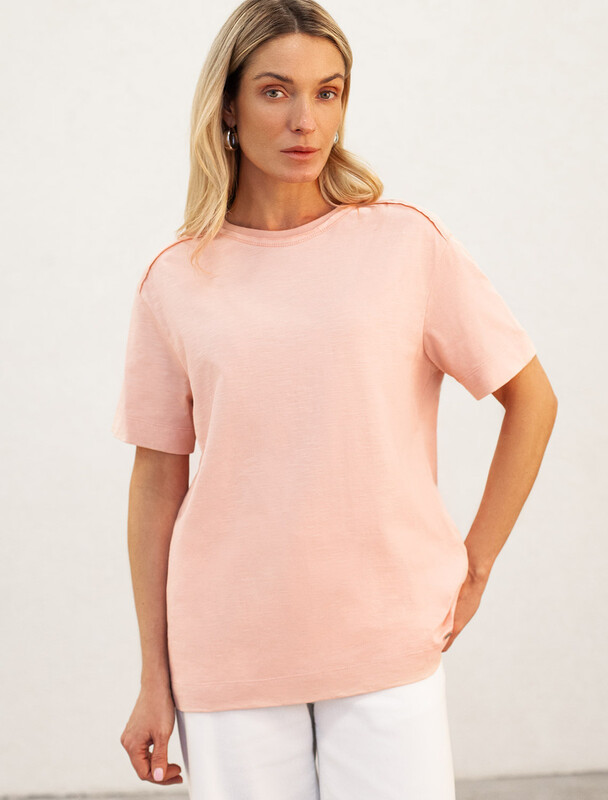 Футболка из фактурного полотна из 100% хлопка