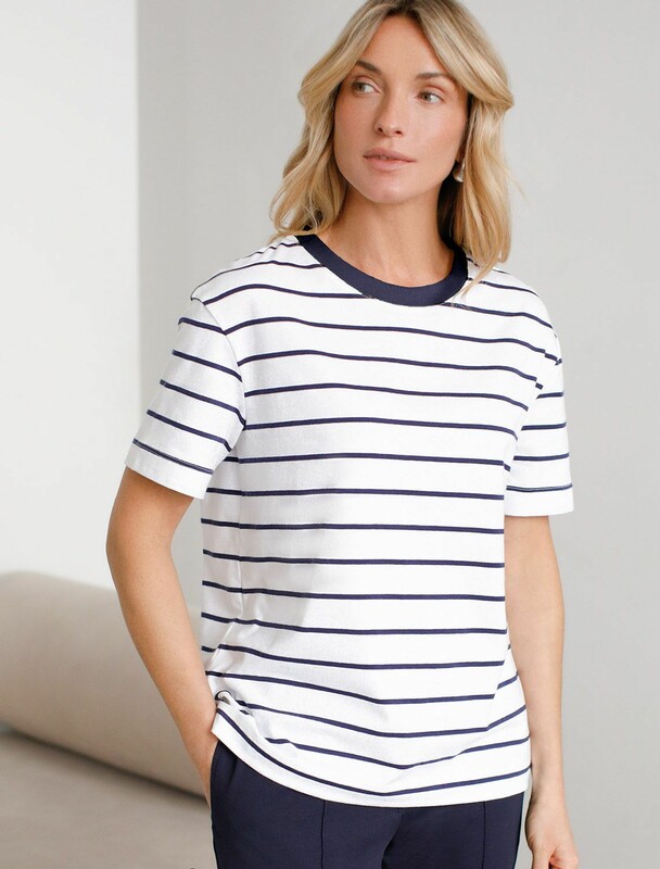 Свободная футболка из премиального хлопка с эластаном