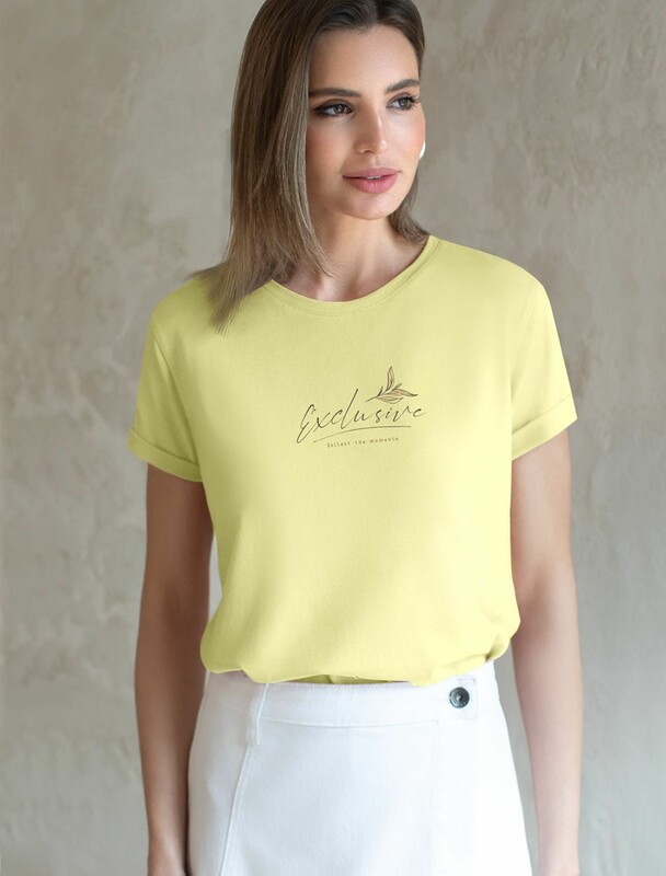 Свободная футболка с принтом из премиального хлопка с эастаном