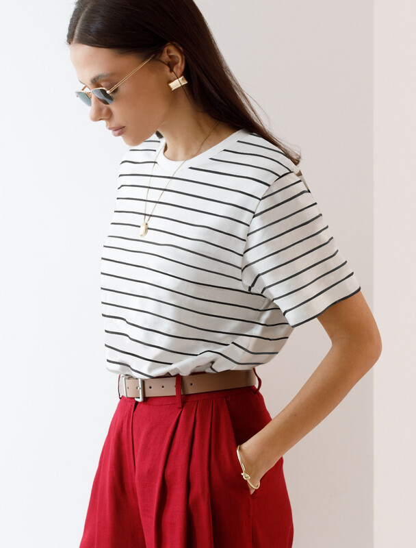 Футболка из премиального хлопка с эластаном