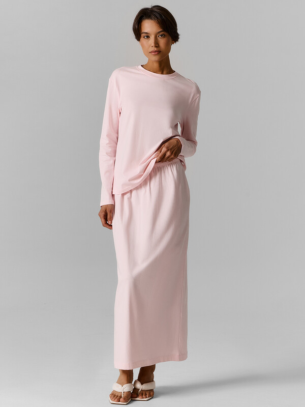 КОМПЛЕКТ ЖЕНСКИЙ (ЛОНГСЛИВ, ЮБКА) 192028