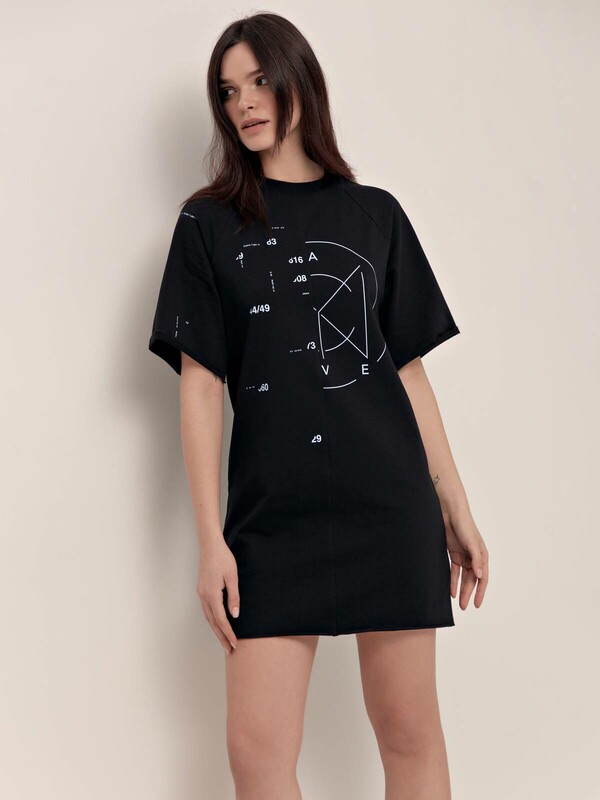 Платье женское CONTE Платье из футера свободного кроя «Geometry» LPL 1640
