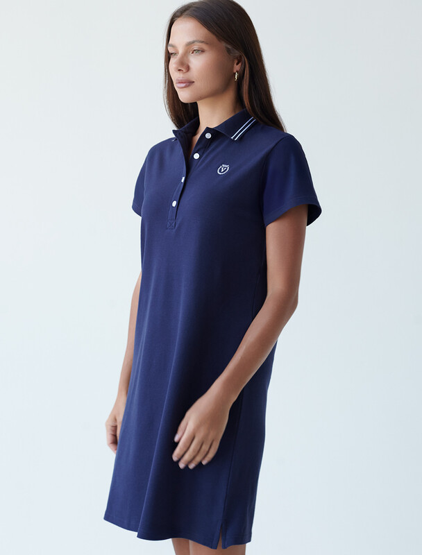 Платье-поло трикотажное