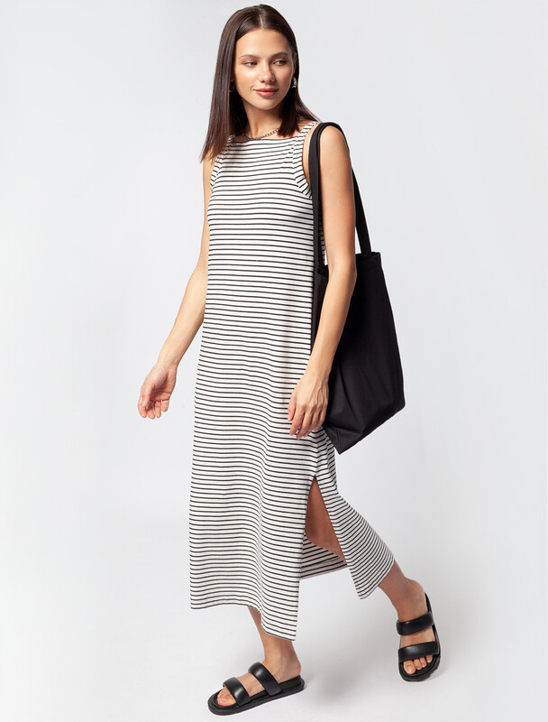 Платье с двуслойной зоной бра из премиального хлопка