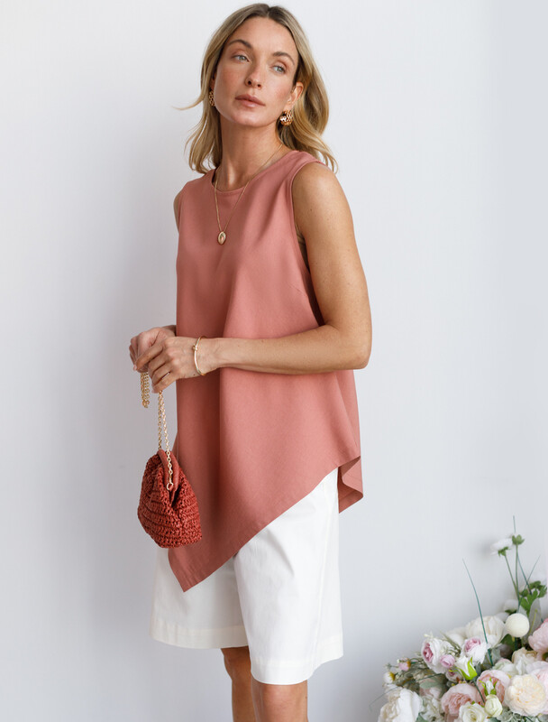 Удлиненный топ из плотного лиоцелла