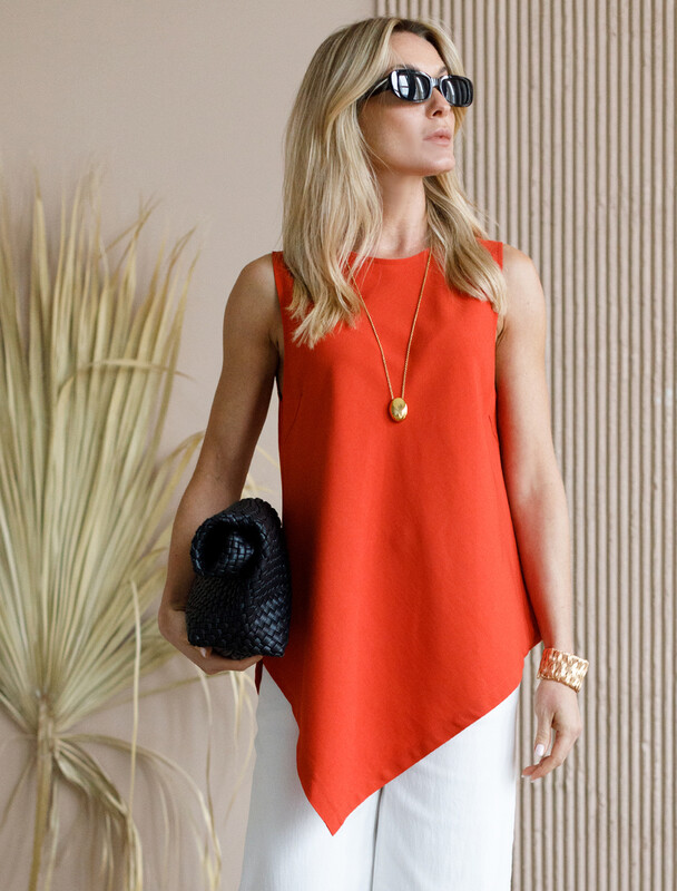 Удлиненный топ из плотного лиоцелла