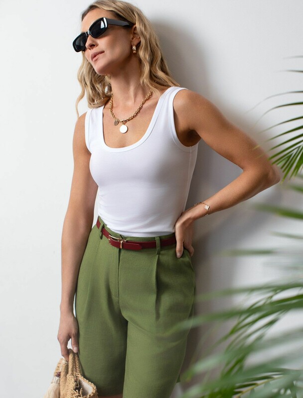 Топ облегающий из премиального хлопка с эластаном