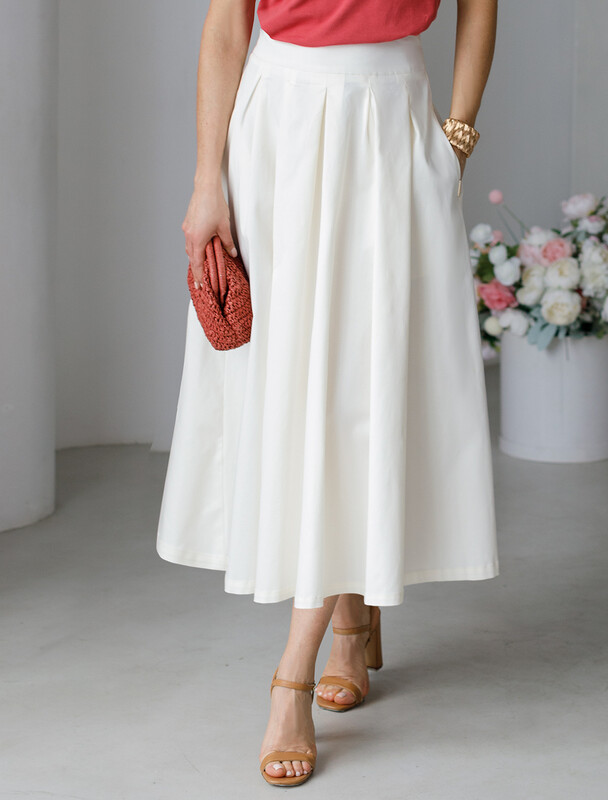 Юбка-миди  свободного силуэта