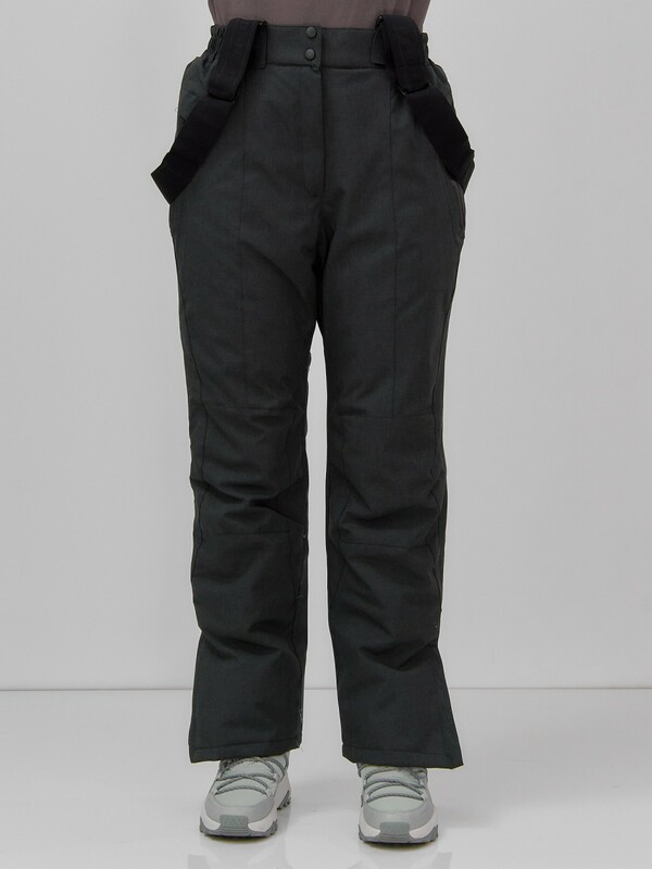 Брюки горнолыжные женские утепленные черного цвета 2111Ch
